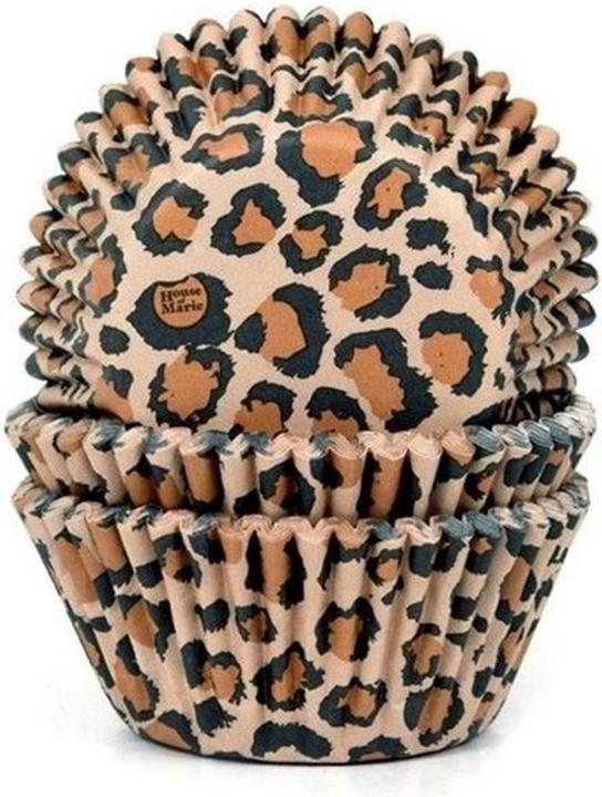 House of Marie Moule à muffins Leopard 50 pièces (5 cm)