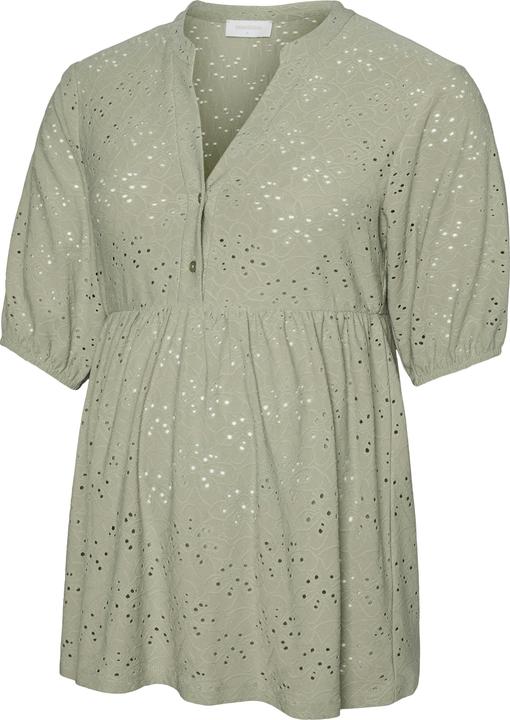 Image du produit Mamalicious Normal geschnitten Mandarin Kragen Top Bluse (M)
