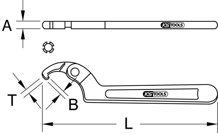 Produktbild KS Tools BRONZEplus Gelenk-Hakenschlüssel (170 mm, 155 mm, 115 mm, 130 mm, 135 mm, 145 mm, 140 mm, 142 mm, 160 mm, 124 mm, 125 mm, 165 mm, 150 mm, 120 mm)