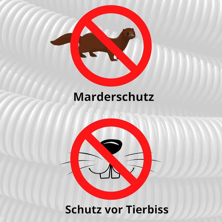 Produktbild Kalitec 50 Meter Wellrohr geschlitzt NW 12 I Wellschlauch offen I Marderschutzrohr I Leerrohr I Kabe (5000 cm)