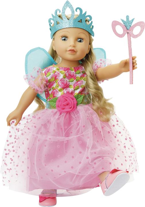Produktbild Heless Puppenkleid "Prinzessin Lillifee" mit Glitzerkrone und Augenmaske, 3-teilig, Gr. 35-45 cm
