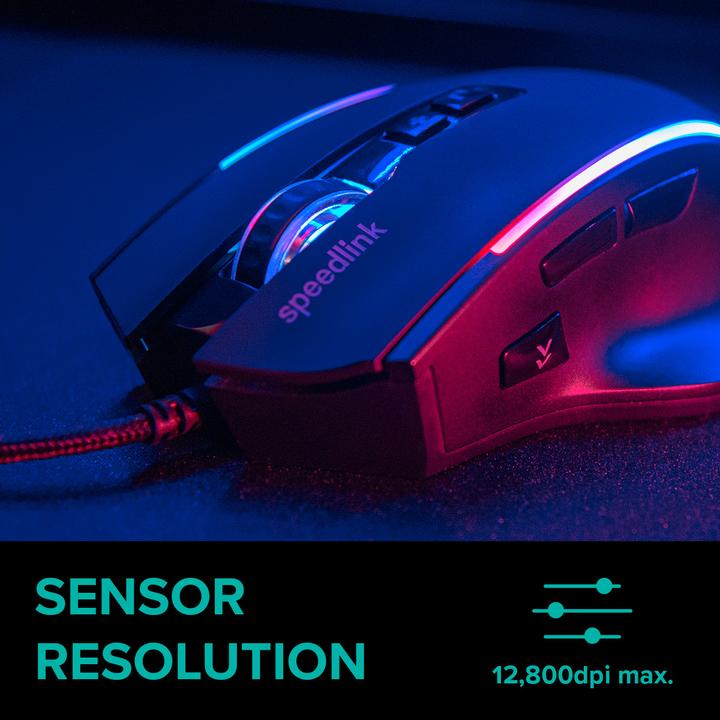 Image du produit Speedlink DECUS NX RGB Gaming Mouse, rubber-black (Filaire)