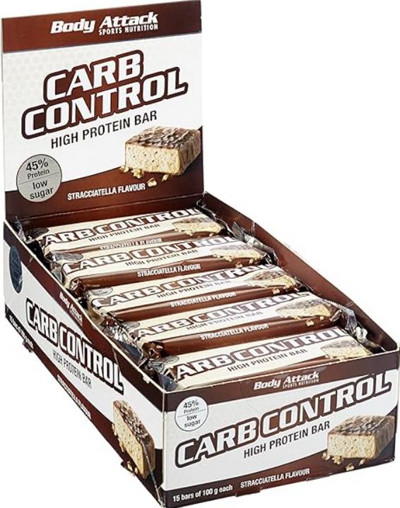 Actual product image Body Attack Carb Control (15x100g bars) (Stracciatella, 15 pcs., 1500 g)