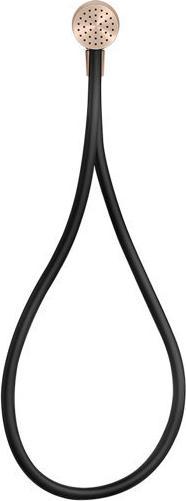 Produktbild Gessi HI-FI, Wandanschlussbogen-Set 1/2, schwarz mattem Brauseschlauch 1,50 m, Antikalk-Handbrause u (9 l/min)