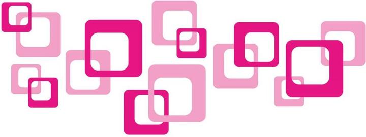 Produktbild Trenddeko Retro Cubes pink (140 x 52 cm)