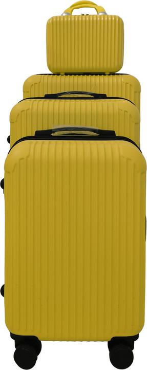 Produktbild NTK-Collection Hartschalenkoffer 4er-Set Frenzi Gelb (115 l, Handgepäck (bis 50l), M (50 - 90l), L (90 - 115l), XL (ab 115l))