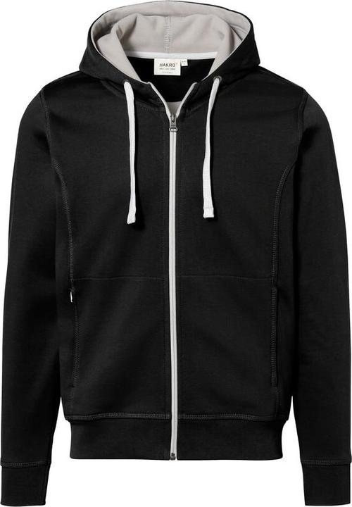 Image du produit Hakro Veste à capuche Bonded noir/argent, L (L)