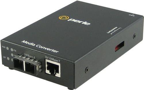 Produktbild Perle Medien Konverter 10/100 POE RJ45/SC Indust. Temperatur (Media Konverter)