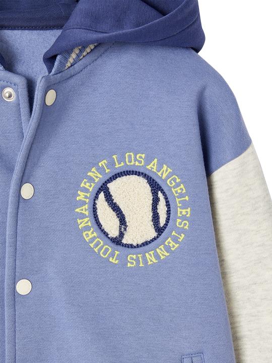 Image du produit Vertbaudet Jungen Kapuzensweatjacke im College-Style mit Recycling-Polyester (110)