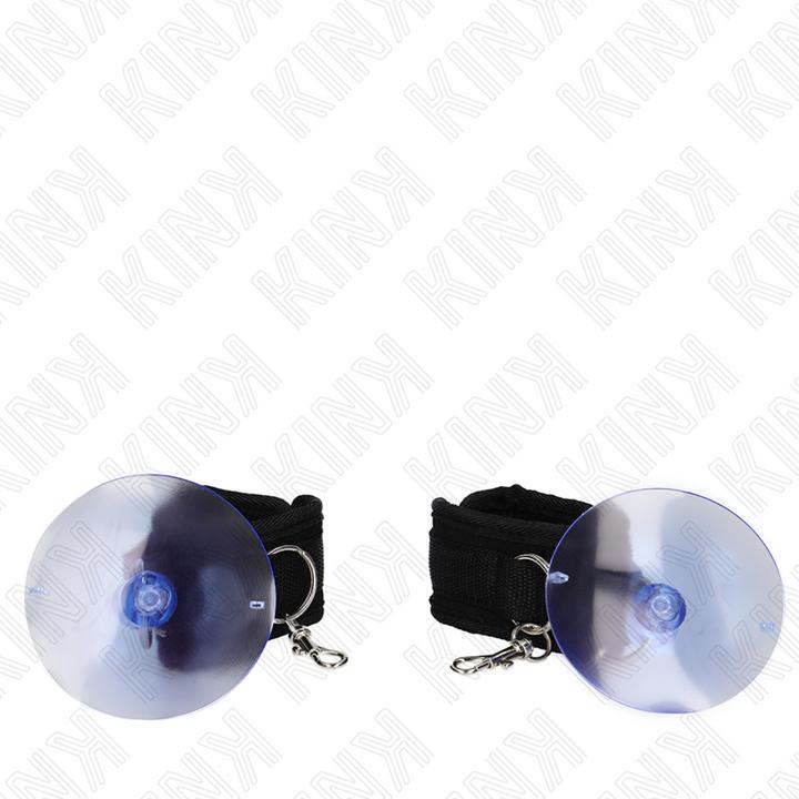 Actual product image Pipedream KINK - WRIST CUFFS WITH SUCTION CUPS BLACK 29-40 CM X 5 CM