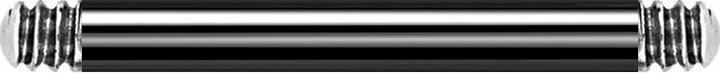 Actual product image Star Piercing Micro barbell bar black (without brass, Surgical steel 316L)