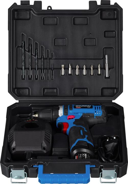 Actual product image Hyundai Cordless screwdriver CD1201LI SET (Rechargeable battery operated)
