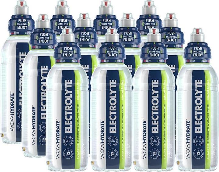 Actual product image Wow Hydrate Electrolyte Water (12 x 500ml) (Lemon, 12 x)