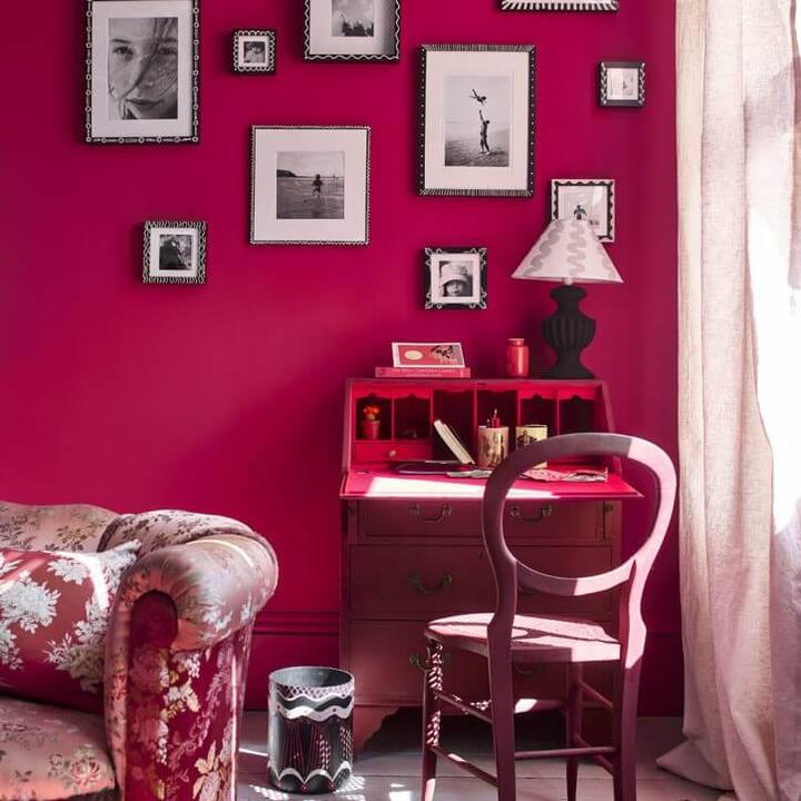 Actual product image Annie Sloan Wall paint Capri Pink 2.5 litres (Capri Pink, 2500 ml)