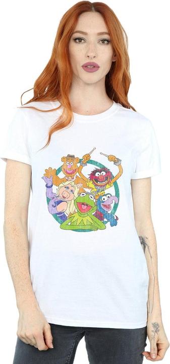 Actual product image Disney Womens/Ladies The Muppets Group Circle Cotton Boyfriend T-Shirt (XL)