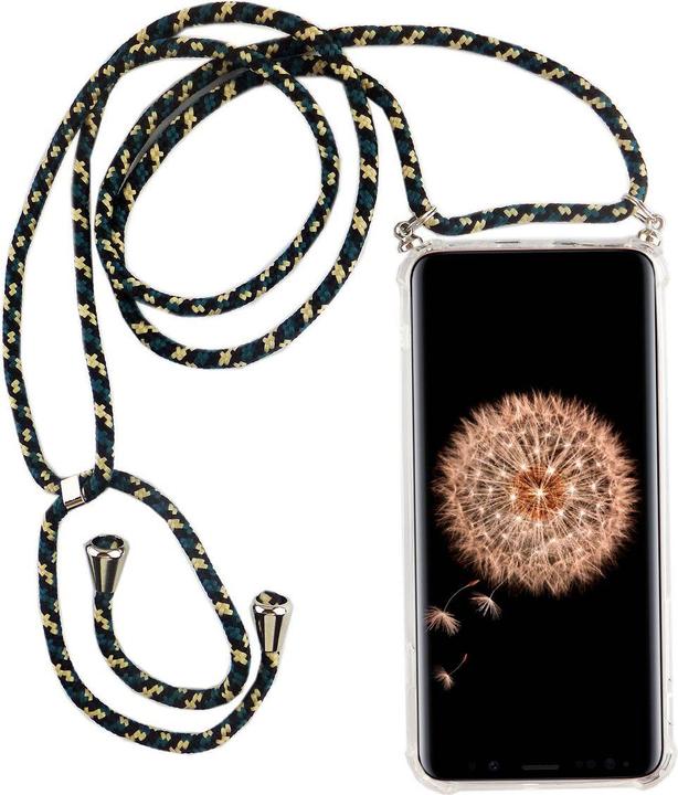 Actual product image König Design Mobile phone chain for Samsung Galaxy S9 Plus with strap to hang around cord camouflage