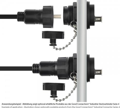 Immagine prodotto Good Connections Alcasa IC04-U205. Spina: USB A, Colore del prodotto: Nero, Genere del connettore: Femmina (USB-A)