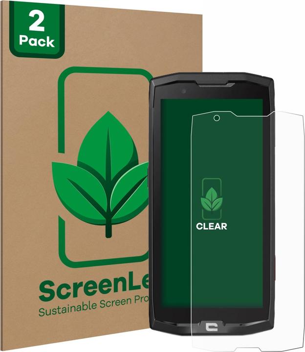 Produktbild ScreenLeaf Schutzfolie nachhaltiger Displayschutz Displayschutzfolie Folie Klar Transparent (2 Stück, Crosscall Core X4)