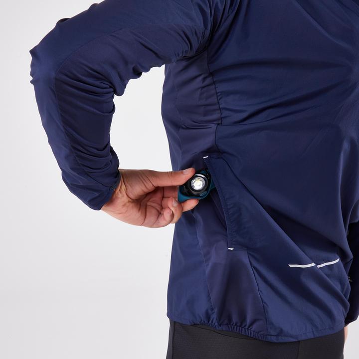 Actual product image Kiprun Running jacket trail running men windproof - Run 900 Wind blue (L)