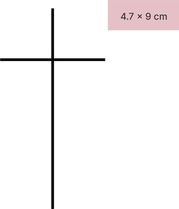 Produktbild minink Temporäres Tattoo – Feines Kreuz