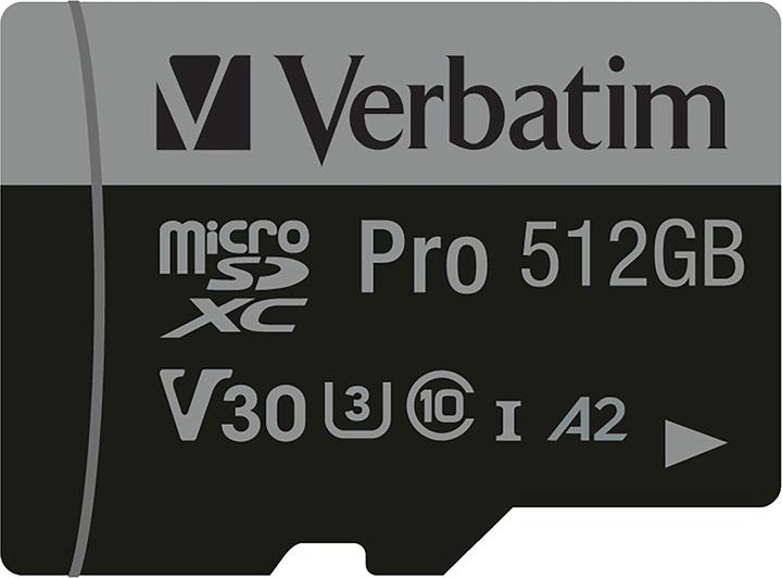 Produktbild Verbatim Pro (512 GB, microSDXC, U3, UHS-I)