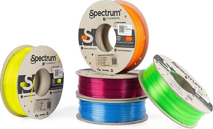 Actual product image Filament PLA Crystal 5 Pack 1.75mm (PLA, 1.75 mm, Transparent)