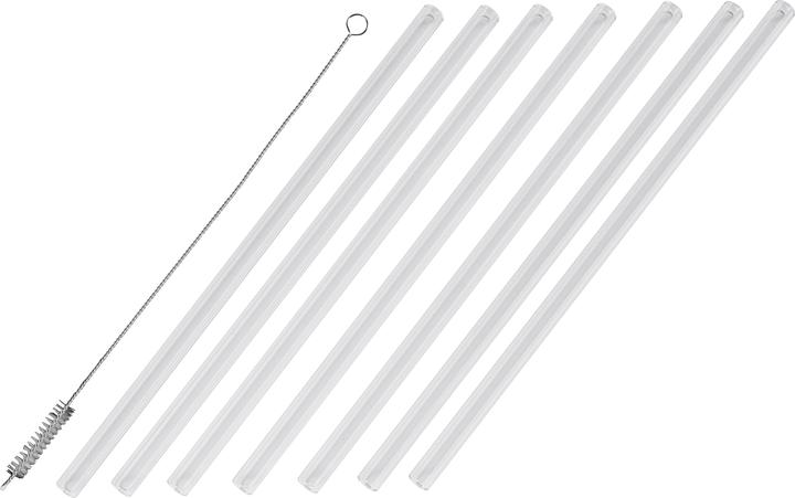 Westmark 6 pailles en verre + brosses de nettoyage, ø 8 x 200 mm (6 x)