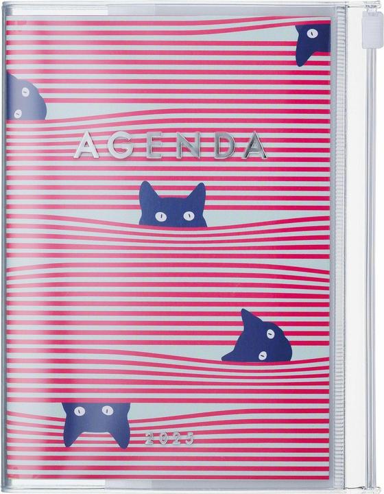 Image du produit Mark'S 2024/2025 Calendrier de poche A6 vertical, Cats, rose (A6, Anglais)