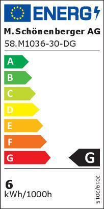 Label énergétique Schönenberger LED Wandanbauleuchte COLONNA (UP&Down) (391 lm)