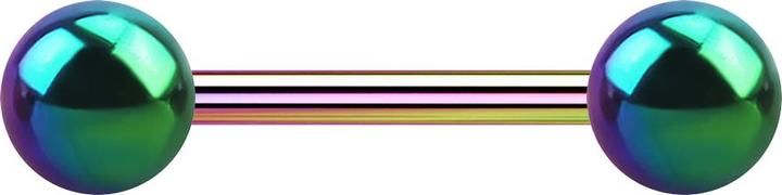 Image du produit Star Piercing Barbell coloré avec deux boules (sans laiton, Titane G23)