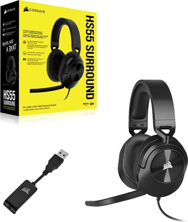 Immagine prodotto Corsair HS55 Surround Carbon (Cablato)