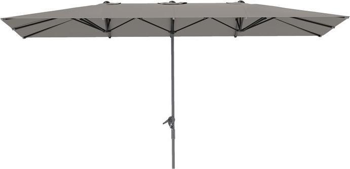 Image du produit Swisshandel24 Doppelsonnenschirm mit Kurbel 451x264 cm, Alu, Dunkelgrau (2.64 m)