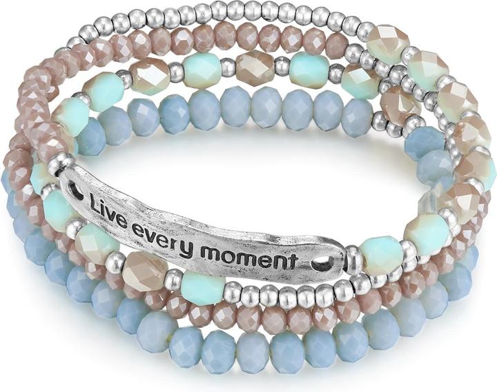 Lulu & Jane Ladies Live Every Moment Brass Crystal silver - 29151 (19 cm, Brass)