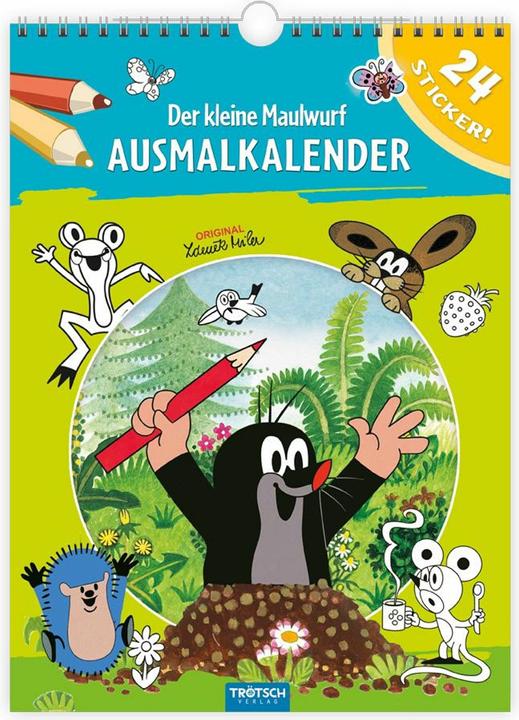 Actual product image Colouring calendar perpetual The little mole (19 x 26 cm, Hardcover, German)