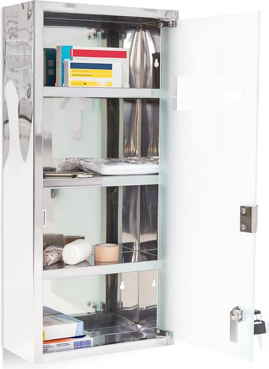 Actual product image Relaxdays Square Medicine Cabinet (27 x 12 x 57 cm)