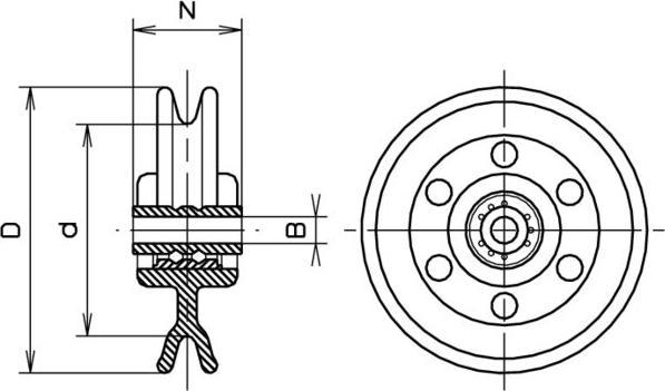 Produktbild Etter Drahtseilrollen 74/50