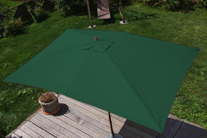 Produktbild Mendler Sonnenschirm Florida, 3x4m Polyester/Holz 6kg - grün (4 m)