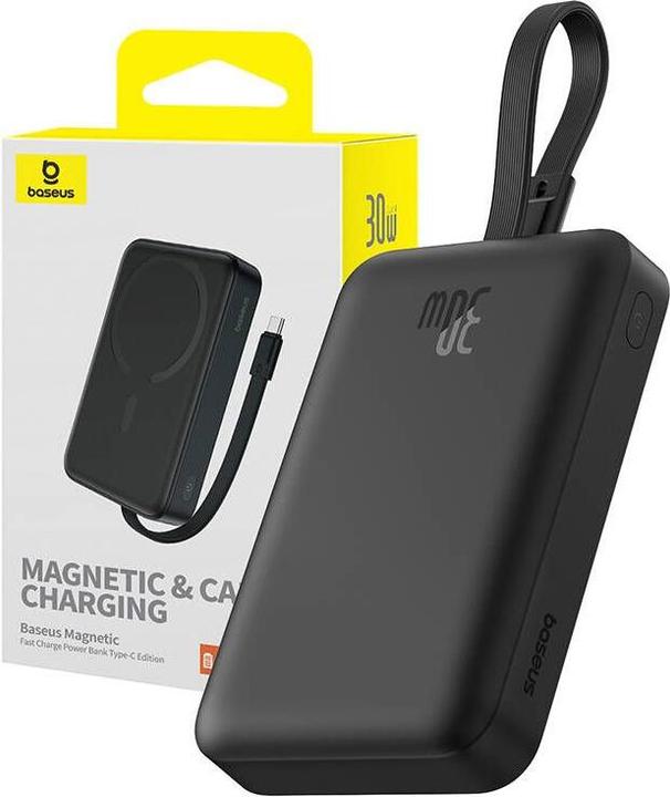 Actual product image Baseus Powerbank Magnetic Mini 10000mAh 30W MagSafe (black) (10000 mAh, 30 W, 37 Wh)
