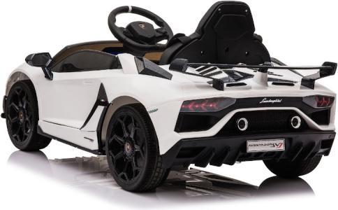 Immagine prodotto Es-toys Veicolo per bambini bianco - Auto elettrica "Lamborghini Aventador SVJ" - Licenza - 12V7AH, 2 (12 V)