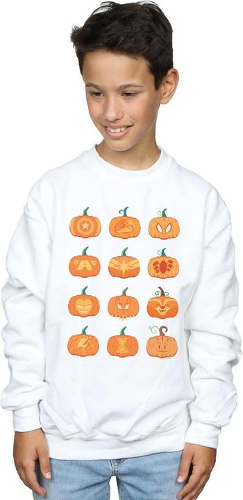 Actual product image Boys Avengers Halloween Pumpkin Sweatshirt (104)
