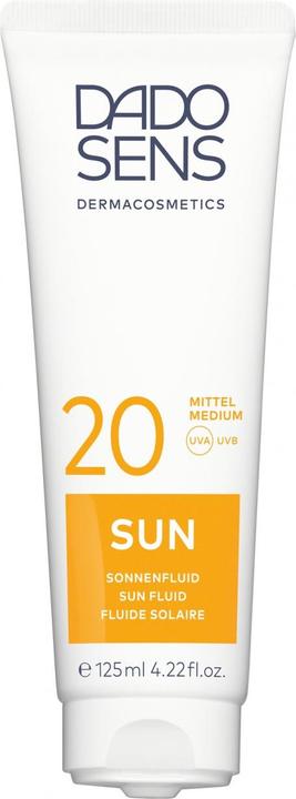 Actual product image Dado Sens SUN Sun Fluid SPF 20 - Sensitive Skin (Sun lotion, SPF 20, 125 ml, 159 g)