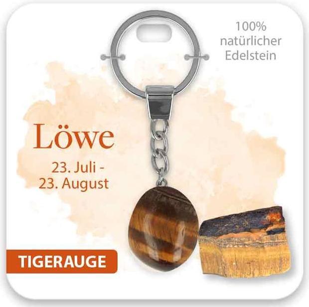 Produktbild BB Klostermannn Schlsselanhnger Edelstein Tigerauge Lwe