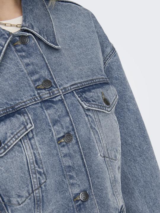Actual product image Only Fly-away collar Low shoulder jacket Denim jacket (S)
