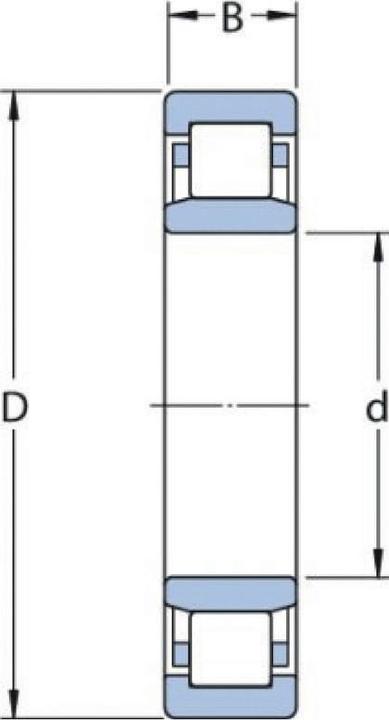 Produktbild SKF Zylinderrollenlager NJ311 ECP Innen-Ø 55 mm Aussen-Ø 120 mm Breite29 mm