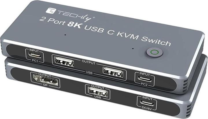 Produktbild Techly KVM USB-C Switch 8K DisplayPort