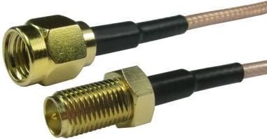 Immagine prodotto Rs Pro Gruppo cavo coassiale SMA inverso, 50 Ω, 5m, allineamento RP-SMA / RP-SMA B, diritto, nero (Cavi antenna)