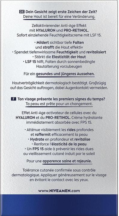Image du produit NIVEA Hyaluron anti-âge (50 ml, Crème 24h, SPF 15)