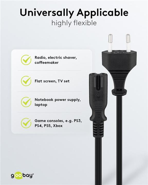 Actual product image Goobay CEE 7/16 – C7 (5 m)