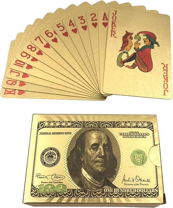Actual product image JTI Playing cards - pack of cards with 24-carat gold plating, USD