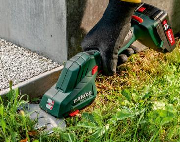 Produktbild Metabo Strauch und SGS LTX Q (Akkuheckenschere)